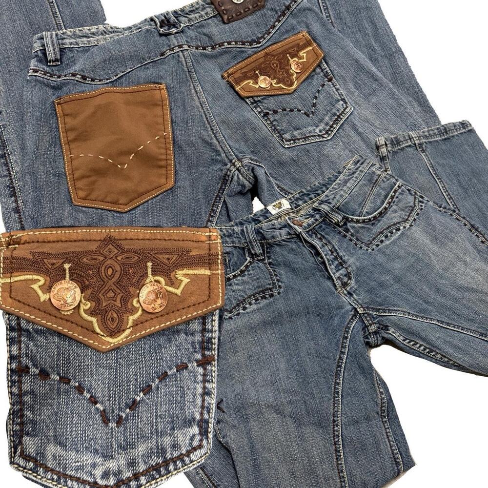Antik Denim Buffalo Coin Jeans | Embroidered Western Y2K Size 34